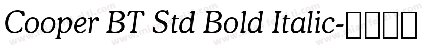 Cooper BT Std Bold Italic字体转换